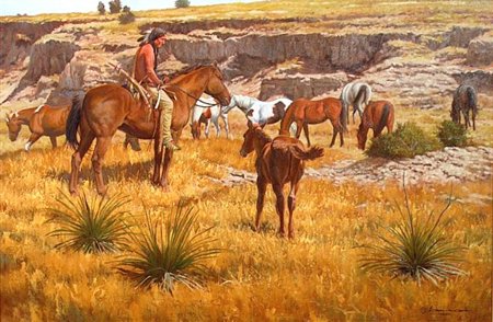 Guarding Comanche Ponies